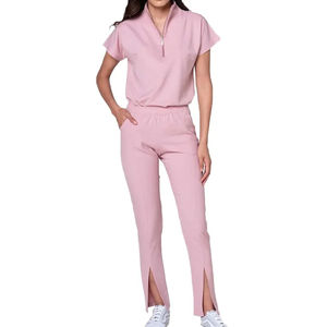 Nuevo Uniforme Médico para Mujer, Estilo con Cierre, Color Gris, Uniforme de Enfermera al por Mayor, Conjuntos de Uniformes Médicos de Spandex con Logotipo, Uniformes de Enfermería 2026 - Product Image 6