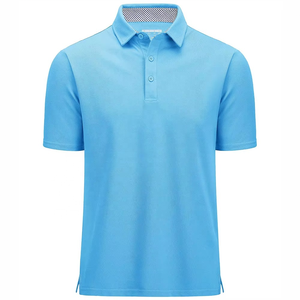 Polo à manches courtes pour homme, best-seller, 3 boutons, bordure contrastée, coupe classique, vêtements de golf, décontracté, pour affaires, fabricant - Product Image 1