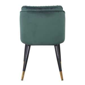 Sedia da Pranzo Moderna Minimalista Rivestita in Velluto con Finiture Dorate Struttura in Metallo Robusta per Casa, Ufficio, Soggiorno, Ristorante - Product Image 4