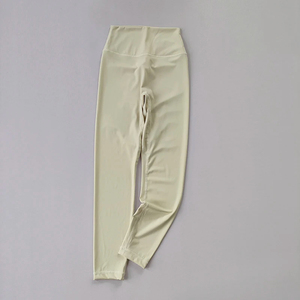 Women's High Waisted <b>Knitted</b> Yoga <b>Leggings</b> Breathable Quick Dry Full Length Elastic Waist Traceless Fitness Running Tight - Product Image 3