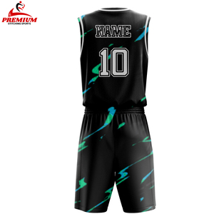 Uniforme de baloncesto personalizado de alta calidad, tela suave de poliéster 100%, colores atractivos transpirables, incluye estampado de nombre de equipo - Product Image 2