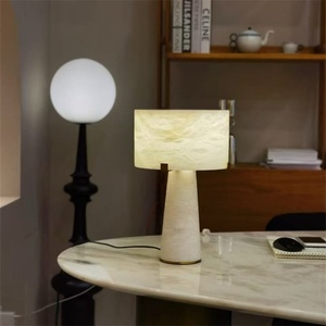 High-end Light Luxury Spanish Natural Onyx LED Table Lamp with 3000-4000K Warm Light <b>Push</b> <b>Button</b> <b>Switch</b> for Hotel Home Villa Use - Product Image 3