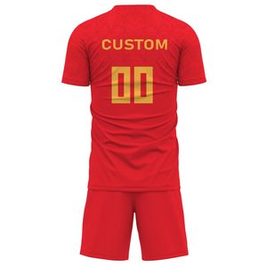 Activewear France Chemises et shorts N'importe quel nom d'équipe Numéro Design Print Football Club Shirt Maillots de football Formation Combinaison de football - Product Image 4