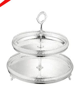 Latest Design Golden Finished Round Shape Aluminum <b>Cake</b> <b>Stand</b> For Hotel And Restaurant - Product Image 3