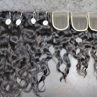 Extensions de cheveux humains bruts non traités, à ondulation naturelle, provenant d'un seul donneur, qualité usine, vente en gros