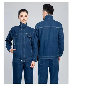 Overol de Trabajo Antiestático de Mezclilla, Uniformes Elásticos, Trajes de Soldadura, Chaqueta y Pantalones de Mezclilla para Reparación de Automóviles y Trabajos Eléctricos - Product Image 4