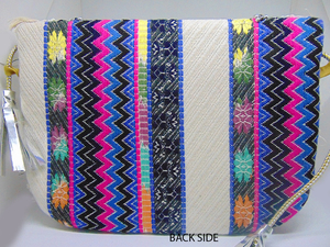 Ethnic Boho Vintage Women's Cotton Messenger Clutch Bag Stylish Handmade <b>Crossbody</b> <b>Purse</b> with Embroidery Zipper Closure Portable - Product Image 4