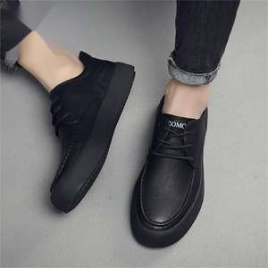 Zapatos nuevos para hombre, zapatos de trabajo con suela gruesa, zapatos de cuero casuales de negocios con suela plana, zapatillas para hombre - Product Image 5
