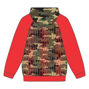 DST Delta Camo ร่างกายสีแดง Raglan pinstripes hoodie ผ้าฝ้ายผสมเสื้อผ้า sorority Greek Nine hbcu ชีวิตชาวกรีกก่อตั้งปี - Product Image 3