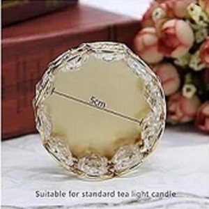 Soporte de metal decorativo moderno, vela de cristal de latón de lujo, metal de F S International - Product Image 5