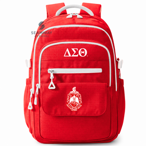 Delta |   Sigma |   Mochila Theta Sorority, elegante mochila para libros, mochila duradera de Cordura, mochila de gran capacidad, mochila informal para viajes - Product Image 1