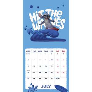 Calendrier mural 2026 Lilo & Stitch (version live-action) en papier imprimé pour affichage, montre, cadre photo ou usage promotionnel - Product Image 1