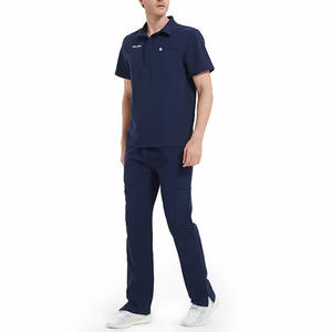 2025 nouveau modèle hommes Top vente hôpital gommage costume conception de couleur personnalisée avec des quantité minimale de commande bas couleur unie uniforme d'allaitement - Product Image 6