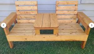 Mesa de Banco doble real antigua de lujo moderna silla de comedor al aire libre sillas de jardín madera maciza duradera Escuela Parque Villa - Product Image 3