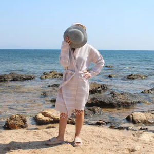 Albornoz de taparrabos Sultan Lux con capucha de algodón de manga larga de secado rápido, bata suave colorida, albornoz para mujer, albornoz para hombre - Product Image 1