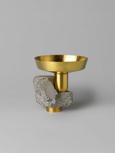 Juego de portavelas de aluminio contemporáneo Soportes de velas de metal plateado y marrón Candelabro moderno decorativo Decoración elegante - Product Image 4