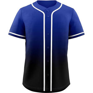Vêtements de sport, couleur unie, respirant, séchage rapide, coupe ajustée, maillots de baseball pour hommes - Product Image 1