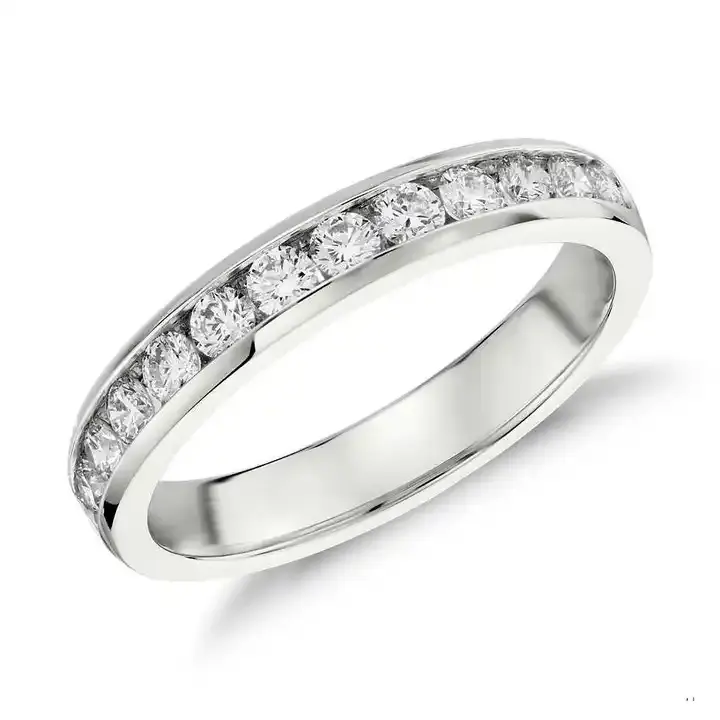 Werks-customized moissanite-ring gemischt gelb & weiß goldring 3 mm 2 karat moissanite diamant hochzeitstag Party-ring
