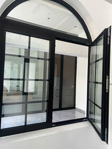 Fenêtre à battant en alliage d'aluminium à rupture de pont thermique 2026 avec verre trempé, design moderne pour villa, store enrouleur et ouverture à battant - Product Image 3