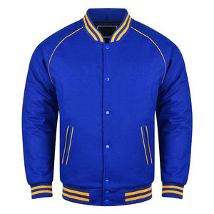 Chaquetas de béisbol hechas de material de secado rápido y teñido liso Chaquetas de béisbol de etiqueta privada personalizadas de alta calidad 100% - Product Image 1