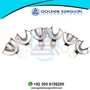 Bandejas para Impresiones Dentales de Acero Inoxidable, sin Orificio, Autoclavables, Herramientas de Odontología - Product Image 5