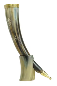 Cuerno para beber de estilo vikingo personalizable hecho a mano con soporte pulido Agat de alta calidad para la decoración del hogar o del hotel - Product Image 4