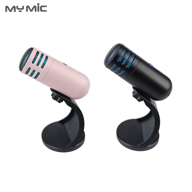 MY MIC New Design U30R Mini Micro Mike Desktop Condenser RGB USB Podcast Computer Gaming Microphones for PC Phone Laptop Youtube