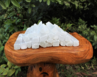 Vente en gros MUNTAHA AGATE Premium – Baguettes de cristal de sélénite brutes gravées de 4 pouces, mosaïque sphérique, pierre de Reiki écologique, cadeau