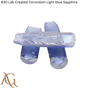 # 30 bolas de zafiro azul claro de corindón cultivado en laboratorio, gemas sintéticas creadas por fusión de llama, lapidarias simuladas para corte. - Product Image 5