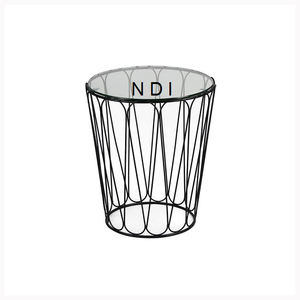 Table basse en fil de fer métallique noir thermolaqué, forme personnalisée, articles très vendus pour restaurants et cafés - Product Image 2