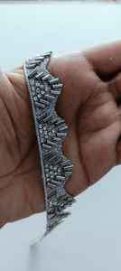 Golden High Quality Loose Rhinestone Eco-Friendly 3D Hot Fix Lace Embroidery for African <b>Wedding</b> <b>Dress</b> Bridal Fan - Product Image 3