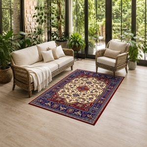 RUGS DEPOT LXDP-0312 Wholesale Red Burgundy Contemporary Abstract Digital Printed Machine Washable Chenille Area Rug Non <b>Slip</b> - Product Image 6