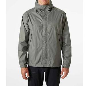 Vestes coupe-vent résistantes à l'eau douces et confortables pour hommes OEM Vêtements pour hommes Vestes de pluie Style de rue Logo personnalisé - Product Image 2