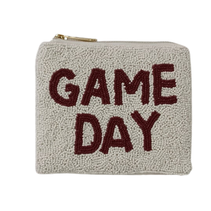 Elegante naranja blanco con cuentas fútbol monedero cierre de cremallera Mini bolso de poliéster para Chic Sports Fan Fashion Show Team Pride - Product Image 3