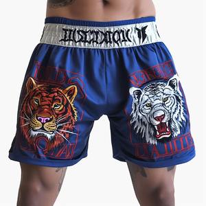 Acheter dernière vente en gros Short de boxe design personnalisé Impression de haute qualité Uniforme de boxe pro unisexe OEM Logo personnalisé Uniforme - Product Image 4