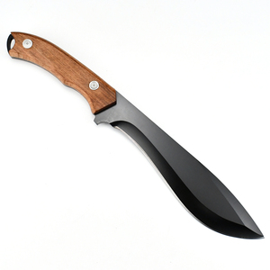 Venta al por mayor personalizado de alta calidad OEM ODM servicio Damasco cuchillo al aire libre Camping caza portátil supervivencia cuchillo mango de madera - Product Image 2