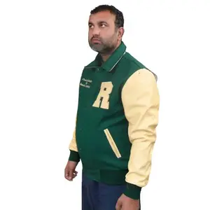 OEM personalizado de alta calidad de los hombres parche bordado cálido Universidad chaqueta Bomber Letterman Varsity chaqueta para los hombres - Product Image 1