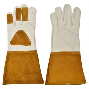 Long Lasting Tig <b>Welding</b> Gloves Cowhide Grain Split Leather Firefighting Work Gloves with Heat Resistant Hand Protection - Product Image 1