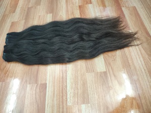 South Indian Raw Black Weft <b>Hair</b> Bundles - Product Image 2