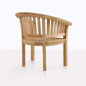 Fauteuil d'extérieur bon marché Monet Mid-Century en bois de teck massif de bonne qualité avec finition de couleur naturelle pour une utilisation en extérieur. - Product Image 5