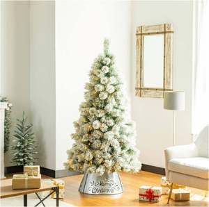 Collier de sapin en métal galvanisé Joyeux Noël, support de sapin décoratif, décoration élégante pour la maison, fête de Noël et du Nouvel An - Product Image 4