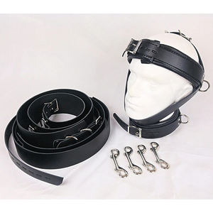 Arnés y Collar de Cuero Genuino para Reposacabezas. Cualquier color - Product Image 4