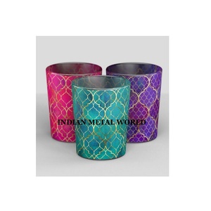 Soporte votivo de Metal con forma redonda, Juego de 3 portavelas de Metal de tamaño personalizado - Product Image 1