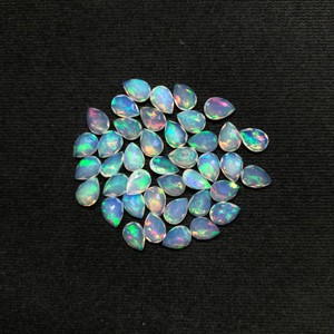 Opale éthiopienne à facettes poire 3x5mm naturel lâche AAA haute qualité IGI certifié traité thermiquement en gros calibré - Product Image 2