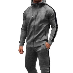 Conjunto Deportivo de Forro Polar Estampado para Hombre, Sudadera con Capucha y Cordón, y Pantalones, 2 Piezas, Invierno - Product Image 4