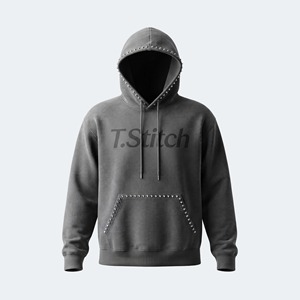 Sudaderas Casuales de Moda para Hombre en Colores Sólidos, con Bolsillo Frontal, Teñidas, Ecológicas, Transpirables, Precio al por Mayor - Product Image 3