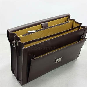 Maletín de Cuero Clásico de un Solo Color, Maletín de Cuero Duradero para Portátil de Oficina para Hombre, Maletín de Cuero de un Solo Tono de Tamaño Personalizado - Product Image 6