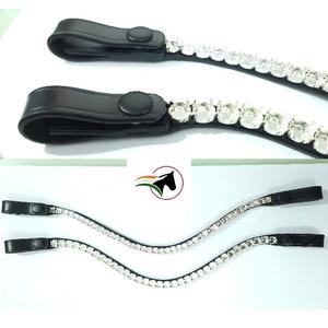 Bandeau de tête pour cheval personnalisable, fin et orné, avec base de 8 mm ou 10 mm, chaîne à maillons vides, boucle à dégagement rapide interchangeable, équipement équestre - Product Image 4