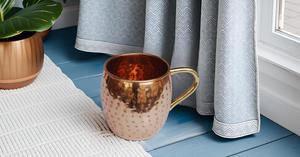 Cuivre martelé et laiton poignée tasse Design eau potable moscou Mule tasse tasse pour Restaurant Ware Bar Vodka décor à la maison cadeau - Product Image 3