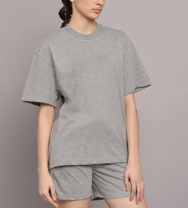 Hot Selling article 100% cotton Womens 2-Piece oversized t-shirt & short set Summer casual wear High-Quality Set for Women - Product Image 2